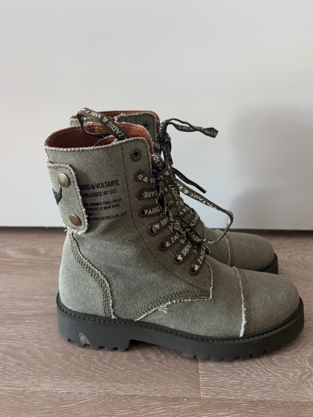 Zadig et Voltaire green ankle boots